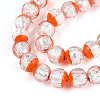 Luminous Handmade Lampwork Silver Foil Beads Strand FOIL-N029-03D-3