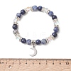 2Pcs 2 Styles 304 Stainless Steel & Brass Celestial Sun & Moon Couple Bracelet Set BJEW-TA00718-4