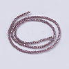 Electroplate Glass Beads Strands X-GLAA-F076-FR12-2