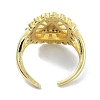 Brass with Cubic Zirconia Ring RJEW-B051-56G-3