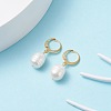 Natural Pearl Dangle Leverback Earrings for Women EJEW-JE04748-4
