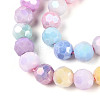 Anti-Tarnish Electroplate Glass Beads Strands EGLA-T021-8mm-15-14-3