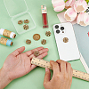 10Pcs Alloy Rhinestone Shank Buttons BUTT-FG0001-41B-3