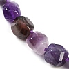 Natural Amethyst Nuggets Beaded Necklaces for Women Men NJEW-K388-01E-2