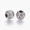 316 Surgical Stainless Steel European Beads STAS-P212-18P-12-1