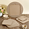 Medium Density Fiberboard (MDF) Portable Clay Wedging Board with Built AJEW-PH0006-65B-4