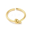 Simple Knotted 304 Stainless Steel Open Cuff Ring for Women Men RJEW-Z038-05G-3