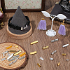 200Pcs 10 Styles Alloy Ribbon Ends FIND-SC0021-78-4