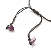 Natural Amethyst Chips Braided Bead Bracelet BJEW-JB08019-09-5