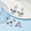 Angel Alloy & Glass Pearl Round Bead Pendant Decorations HJEW-JM01292-4