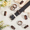 4 Sets Cowhide Belt Loop Keepers & Iron Findings FIND-GF0007-61A-01-4