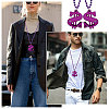 Plastic Dollar Sign Big Pendant Ball Chain Necklaces NJEW-WH0021-81A-7