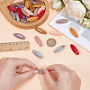 48Pcs Resin Safety Pin Brooches JEWB-OC0001-11C-3
