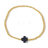 Brass Round Beads Stretch Bracelets VH4184-1-1