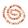 2 Strands Synthetic Turquoise Dyed Beads Strands G-TA0003-49-1