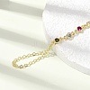 Brass Micro Pave Cubic Zirconia Mittens Bracelets BJEW-C156-01G-01-2