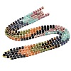 Synthetic Blue Goldstone & Natural Tiger Eye & Red Aventurine & Rhodonite & Dyed White Jade & Chinese Southern Jade Beads Strands G-H333-03C-3
