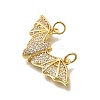 Brass Micro Pave Cubic Zirconia Pendants KK-D339-04G-2