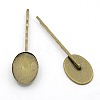 DIY Antique Bronze Tone Iron Hair Bobby Pin Findings for Jewelry Making X-PHAR-A001-AB-1