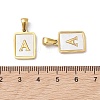 Ion Plating(IP) 304 Stainless Steel Pave Shell Pendants STAS-G327-01G-A-3