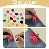 17Pcs Cloth Flower Brooches JEWB-FG00002-3