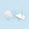 Brass Stud Earring Findings KK-WH20009-17S-2