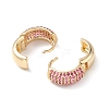 Cubic Zirconia Hoop Earrings EJEW-M216-01B-3
