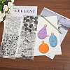 CHGCRAFT 4Pcs 4 Styles Silicone Clear Stamps AJEW-CA0006-51-4