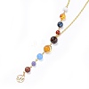 Universe Galaxy The Nine Planets Guardian Star Stone Necklaces NJEW-JN02413-10-3