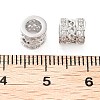 Brass Micro Pave Clear Cubic Zirconia Beads KK-U028-21P-3