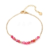 Natural Fire Crackle Agate Beaded Bracelets BJEW-JB06646-5