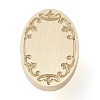 Oval Flower Frame Brass Stamp Heads AJEW-M037-07G-02-2