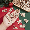  2 Sets 2 Styles Christmas Advent Calendar Number Wooden Numbers Pendant Decorations AJEW-NB0005-40-3