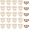 1 Set 1-Hole Wood Buttons BUTT-CY0001-16A-6