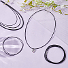 6Pcs 3 Styles Black Waxed Cord Necklace Making AJEW-UN0002-31-2