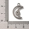 304 Stainless Steel Pendant Rhinestone Settings STAS-H223-01AS-03-3