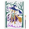 MAYJOYDIY US 1Pc Halloween PET Hollow Out Drawing Painting Stencils DIY-MA0003-89D-1