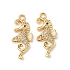 Brass Micro Pave Clear Cubic Zirconia Pendants KK-D504-14G-1
