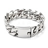 Non-Tarnish 304 Stainless Steel Cuban Link Chains Bracelets for Men & Women BJEW-D031-21B-P-1