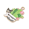 Small Potted Plant with Dog Alloy Enamel Pendants ENAM-I083-01KCG-06-2