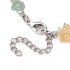 Natural Citrine & Tiger Eye & Green Aventurine Chip Beaded Necklaces NJEW-JN05099-01-5