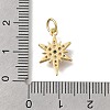 Brass Micro Pave Cubic Zirconia Snaowflake Pendants KK-D431-041A-G-3