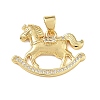 Brass Micro Pave Clear Cubic Zirconia Pendants KK-A303-05A-G-1