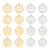 DICOSMETIC 16Pcs 8 Style Ion Plating(IP) 201 Stainless Steel Pendants STAS-DC0006-10-1