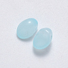 Spray Painted Imitation Jade Glass Charms GLAA-R211-05-J10-2