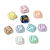 50Pcs 10 Colors UV Plating Opaque Acrylic Beads PACR-CJ0001-47-8