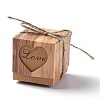 Brown Paper Heart Candboard Box CON-B001-03-1