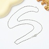 1.5mm Rack Plating Brass Oval Link Chain Necklaces for Women Men MAK-L044-25P-3
