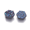 Imitation Druzy Gemstone Resin Beads RESI-L026-B03-1