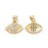 Brass Micro Pave Cubic Zirconia Pendants ZIRC-F134-16G-1